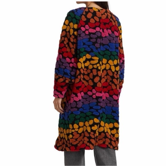 FARM Rio Rainbow Leopard Fleece Cardigan | Size Small - Picture 2 of 5